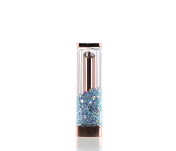 ABS/PMMA/POM, Square Lipstick Component with Glitter Over Cap