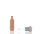 ABS/AS Lip Gloss Component with Flower Shape Applicator Cap
