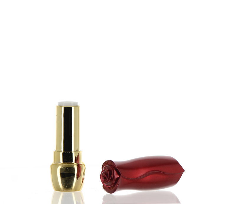 ABS/AS, Lipstick Component with Rose Shape Over Cap