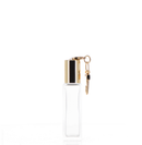 Stainless/Glass, Roller Ball Bottle with Keychain Ring