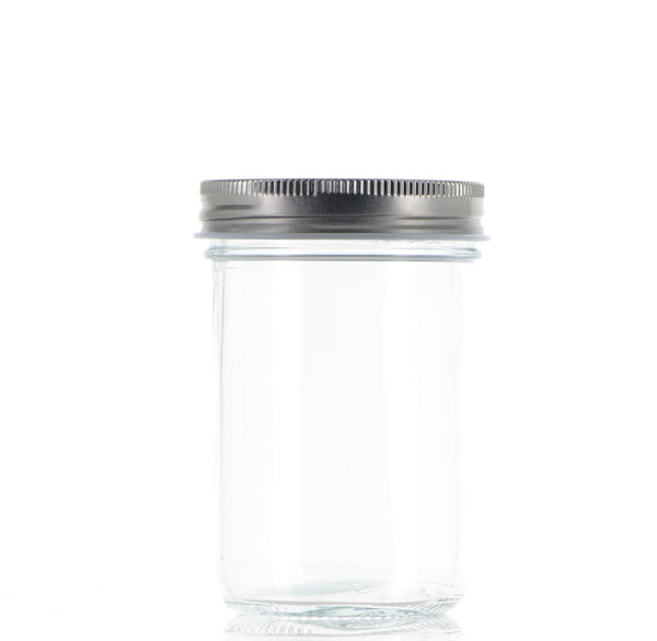 Glass/Aluminum, Round Jar