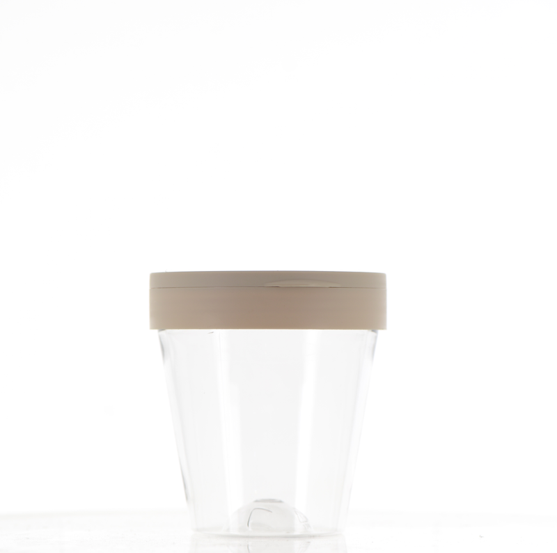 PP/PET, Round Tapered Jar with Spatula Applicator