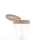 PP/PET, Round Tapered Jar with Spatula Applicator