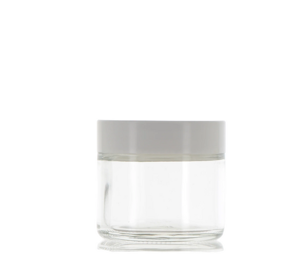 Glass/ABS, Round Jar With Screw Cap