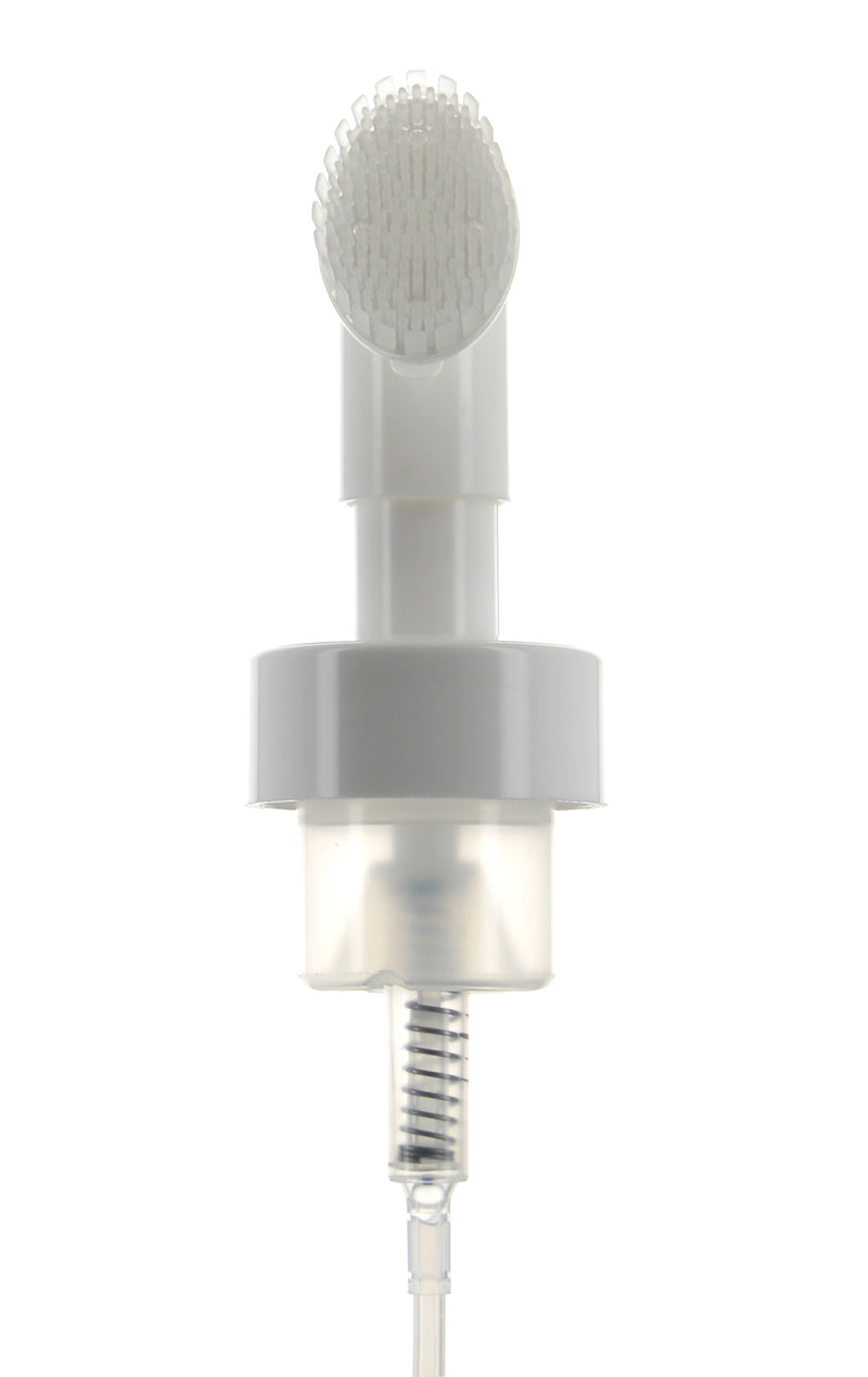 PP, Foamer Pump with Scrub Brush Applicator, Clip-Lock, 0.8cc