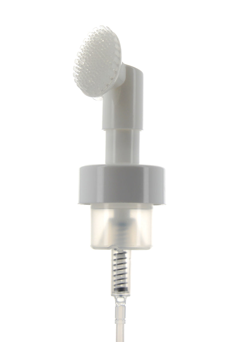 PP, Foamer Pump with Scrub Brush Applicator, Clip-Lock, 0.8cc