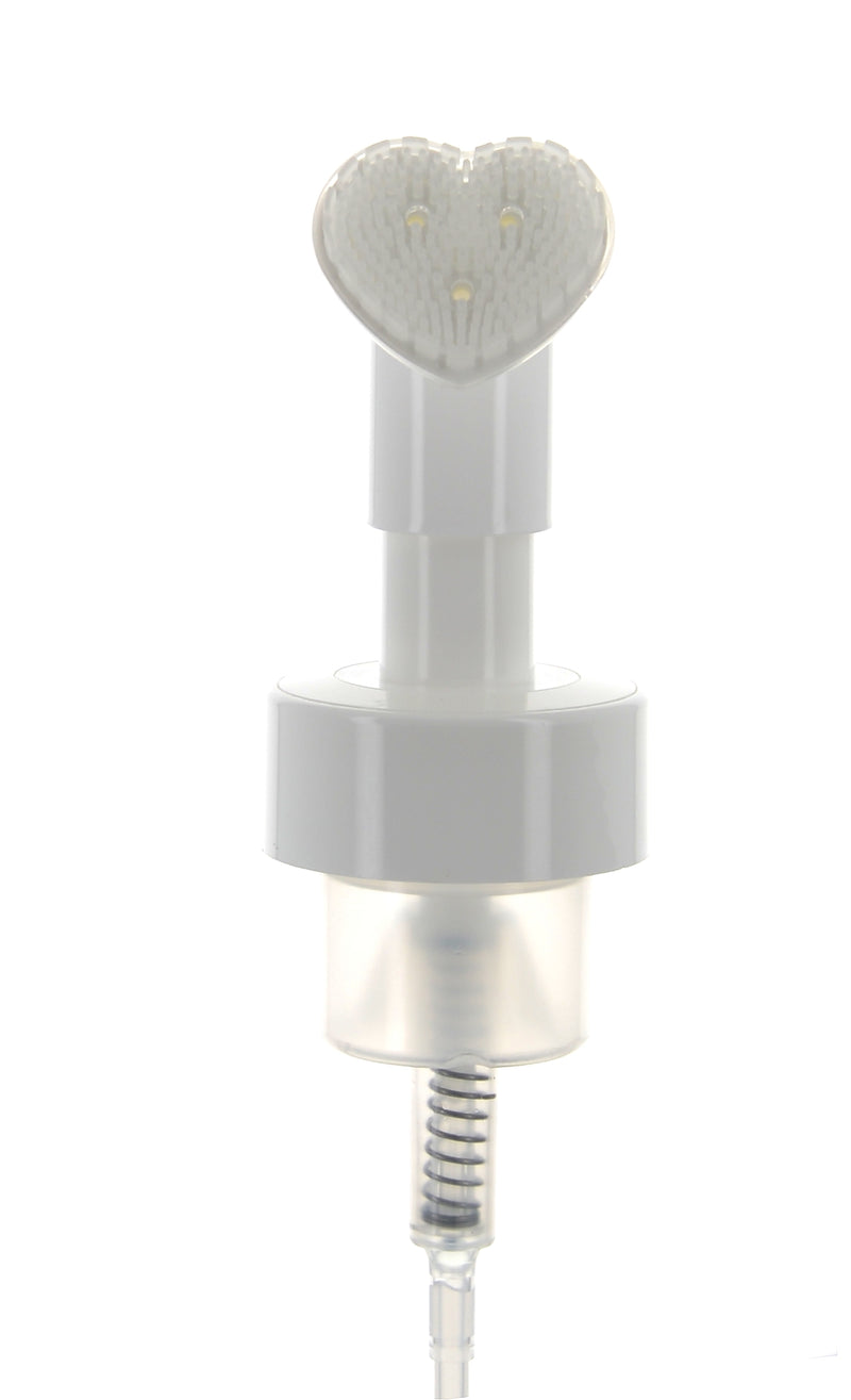 PP, Foamer Pump with Scrub Brush Applicator, Clip-Lock, 0.8cc