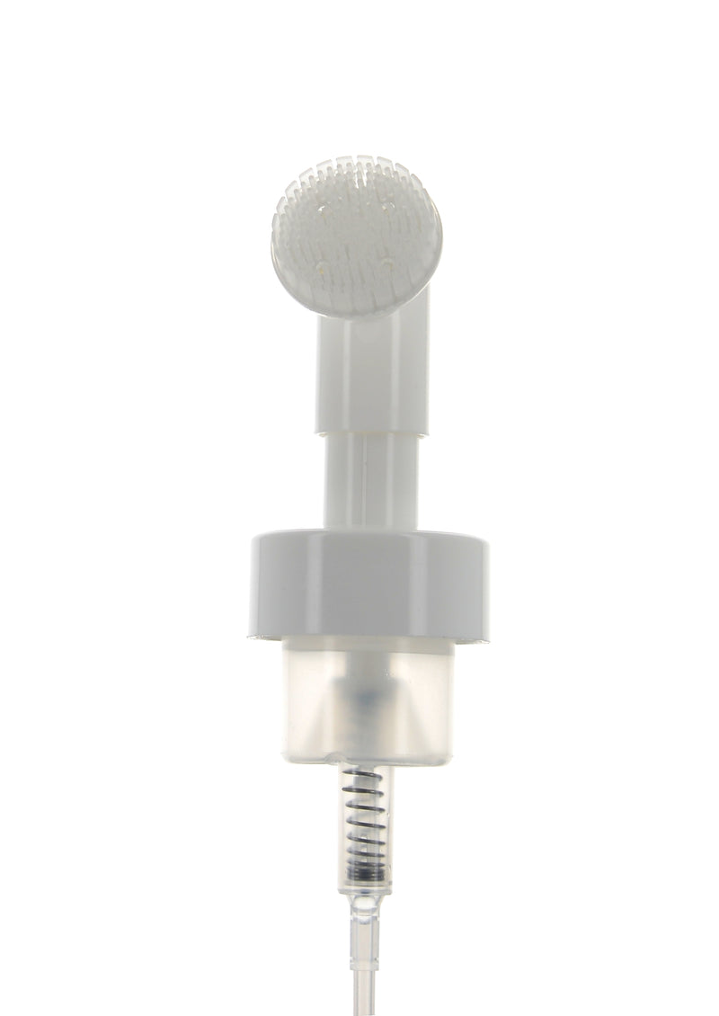 PP, Foamer Pump with Scrub Brush Applicator, Clip-Lock, 0.8cc