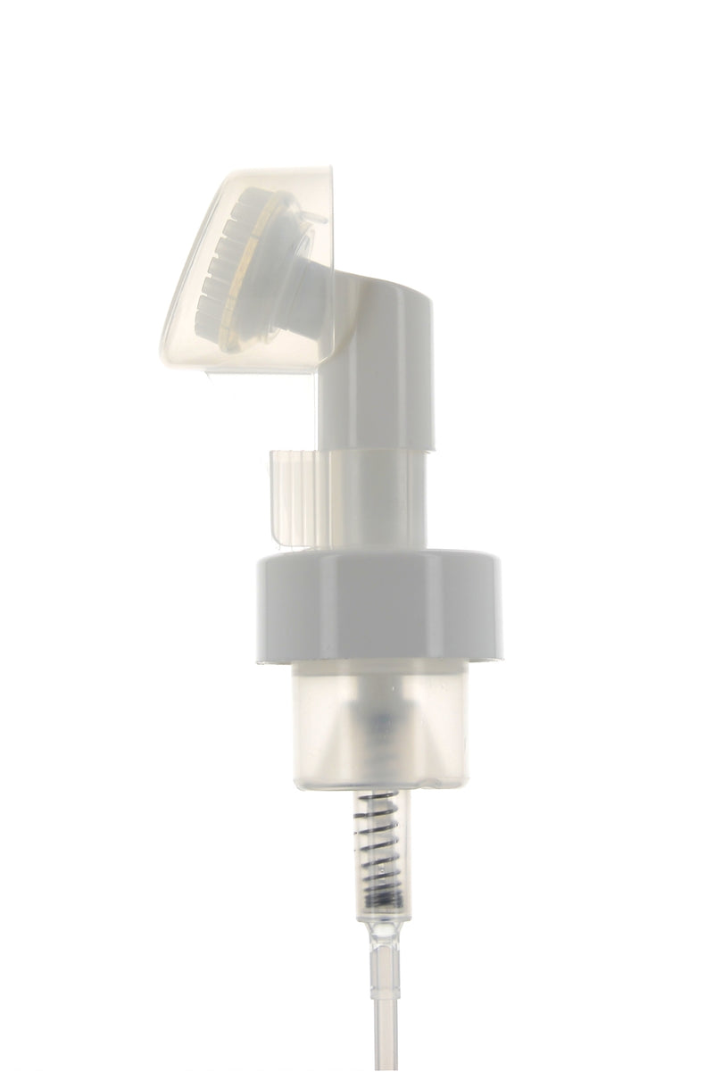 PP, Foamer Pump with Scrub Brush Applicator, Clip-Lock, 0.8cc