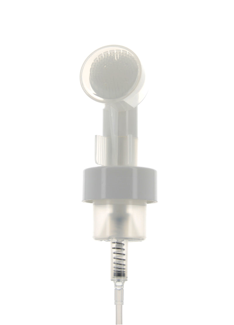 PP, Foamer Pump with Scrub Brush Applicator, Clip-Lock, 0.8cc