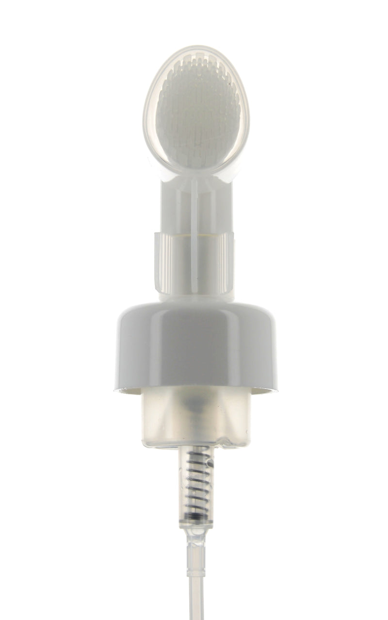 PP, Foamer Pump with Scrub Brush Applicator, Clip-Lock, 0.8cc