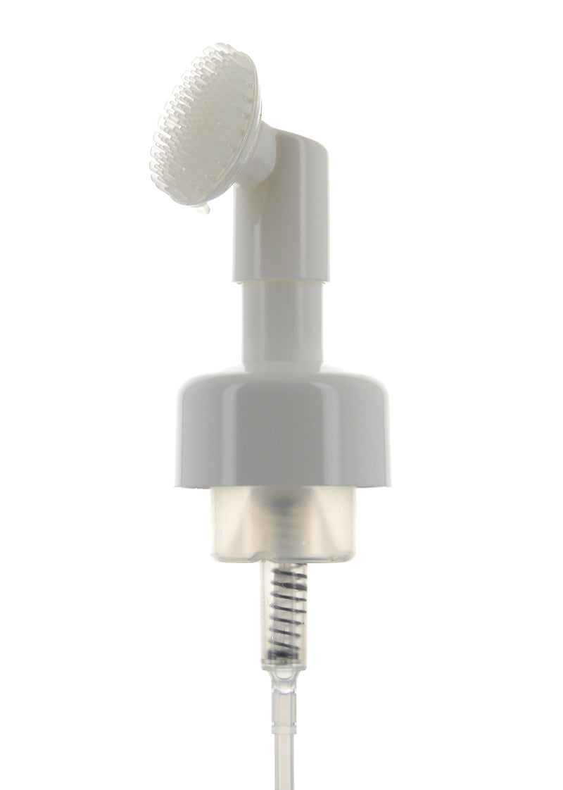 PP, Foamer Pump with Scrub Brush Applicator, Clip-Lock, 0.8cc