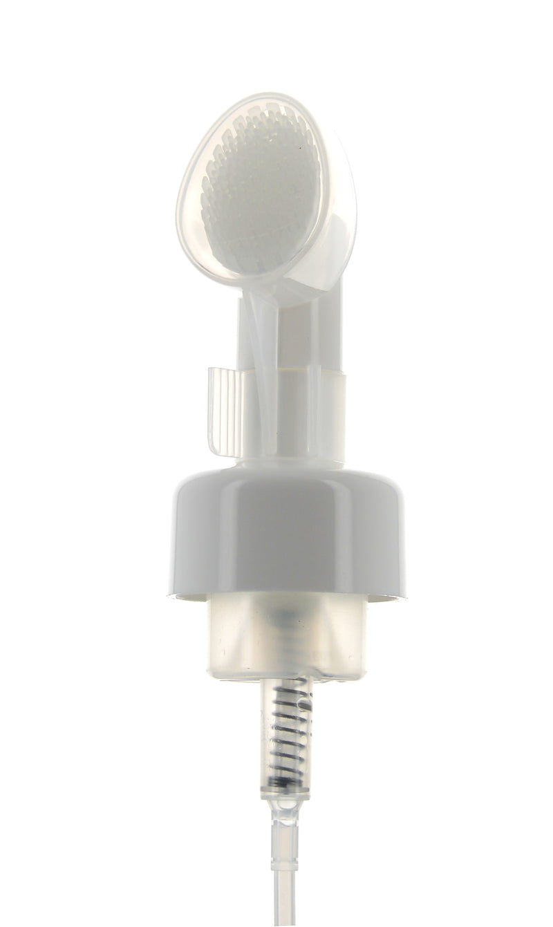 PP, Foamer Pump with Scrub Brush Applicator, Clip-Lock, 0.8cc