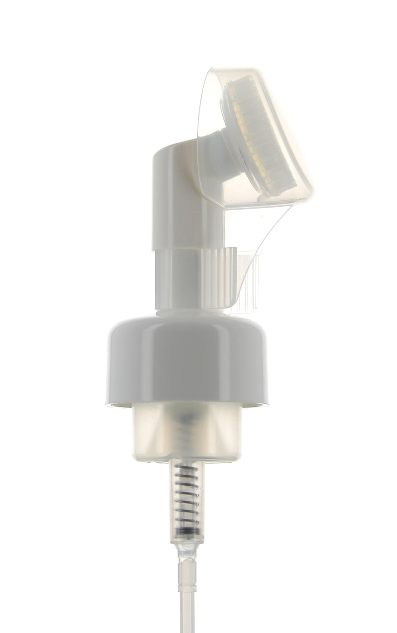 PP, Foamer Pump with Scrub Brush Applicator, Clip-Lock, 0.8cc