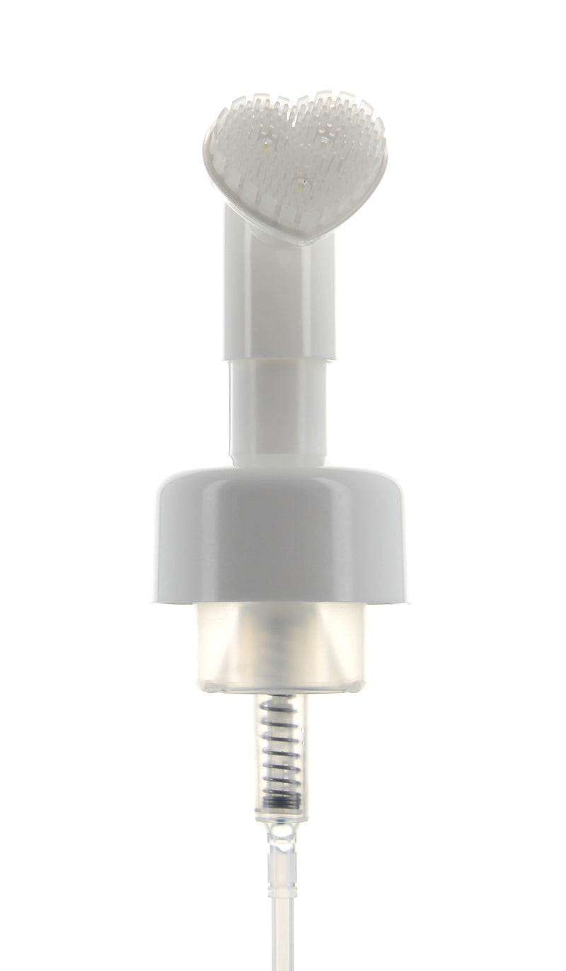 PP, Foamer Pump with Scrub Brush Applicator, Clip-Lock, 0.8cc