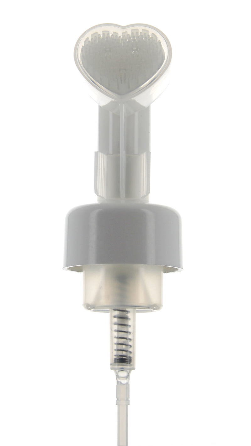 PP, Foamer Pump with Scrub Brush Applicator, Clip-Lock, 0.8cc