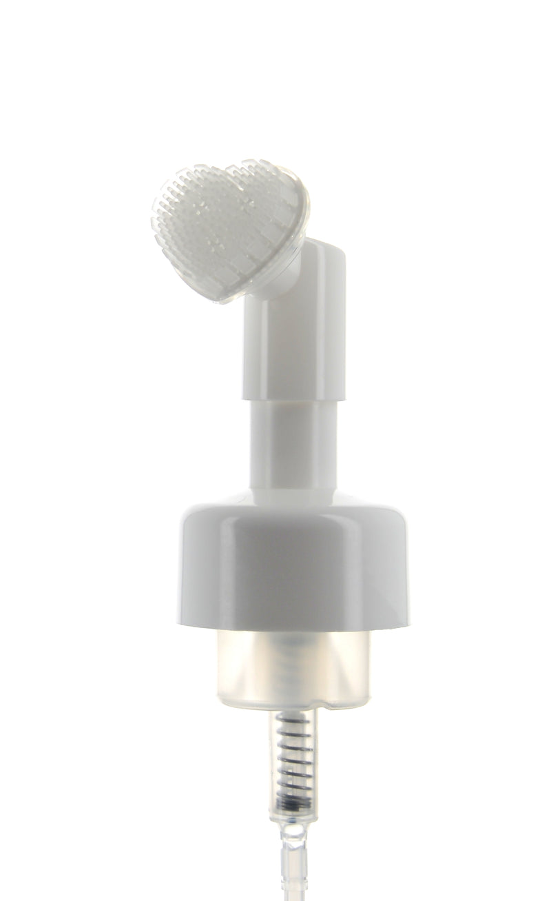 PP, Foamer Pump with Scrub Brush Applicator, Clip-Lock, 0.8cc