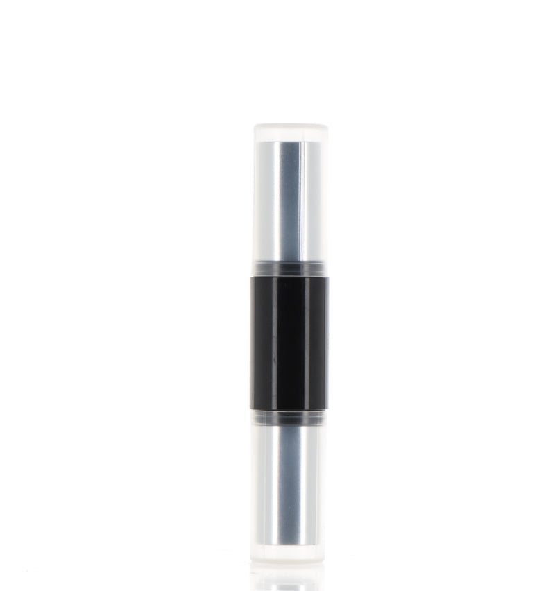 ABS/AS/Aluminum, Lipstick Dual Component/ Dual Cosmetic Applicator