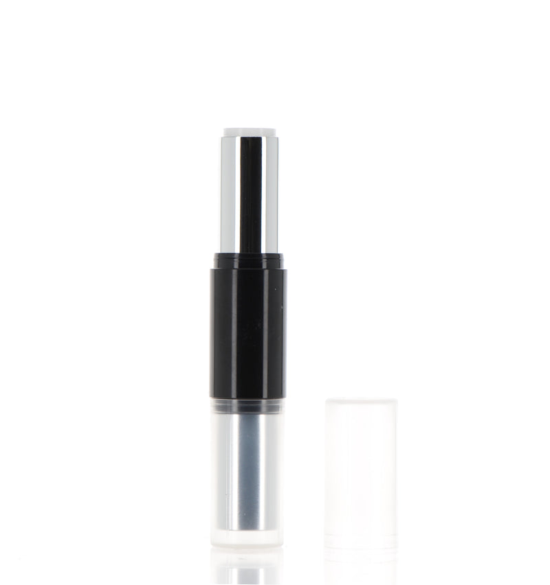 ABS/AS/Aluminum, Lipstick Dual Component/ Dual Cosmetic Applicator