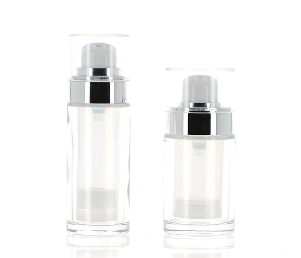 GLASS/PP/PE, Airless Treatment Pump Bottle