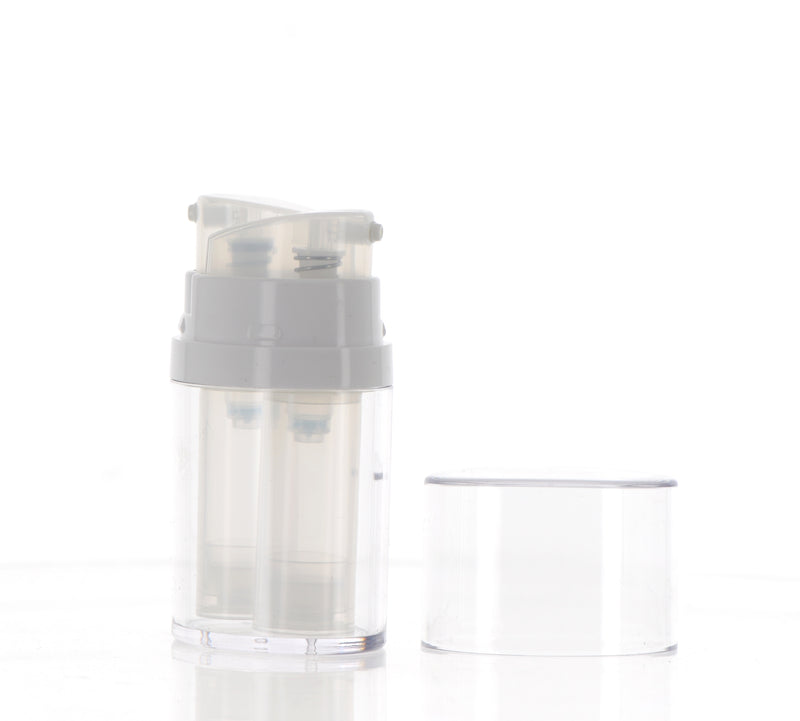 ABS/PP, Dual Airless Treatment Pump Refillable Bottle