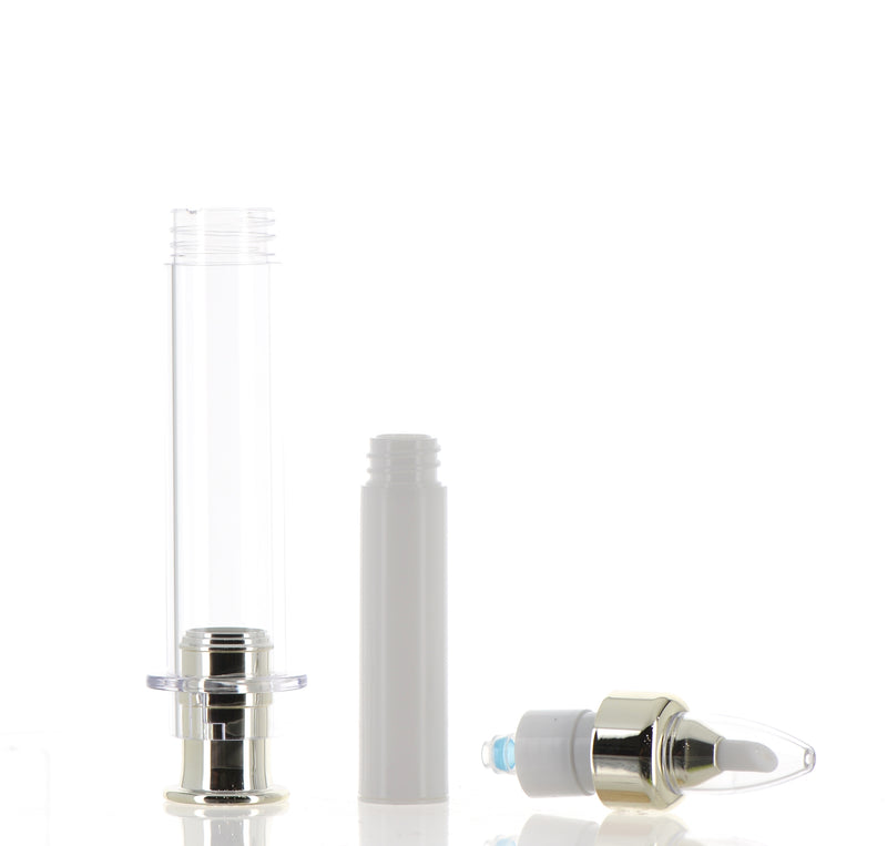 Syringe Renu, Refillable Airless Syringe Component for Precise Skincare Dispensing