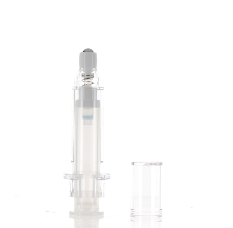 Refillable Airless Roller Ball Syringe Bottle