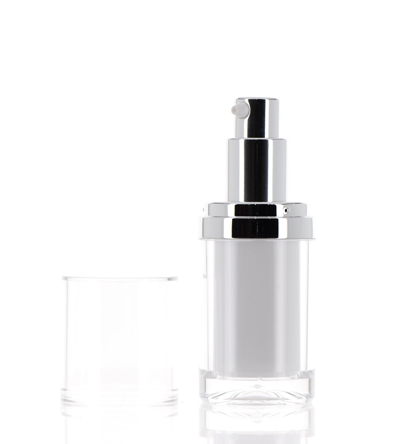 Pristine Pump Perfection: 15ml Double Wall Airless Treatment Elegance