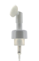 PP, Foamer Pump with Oval Scrub Brush Applicator, Clip-Lock, 0.8cc
