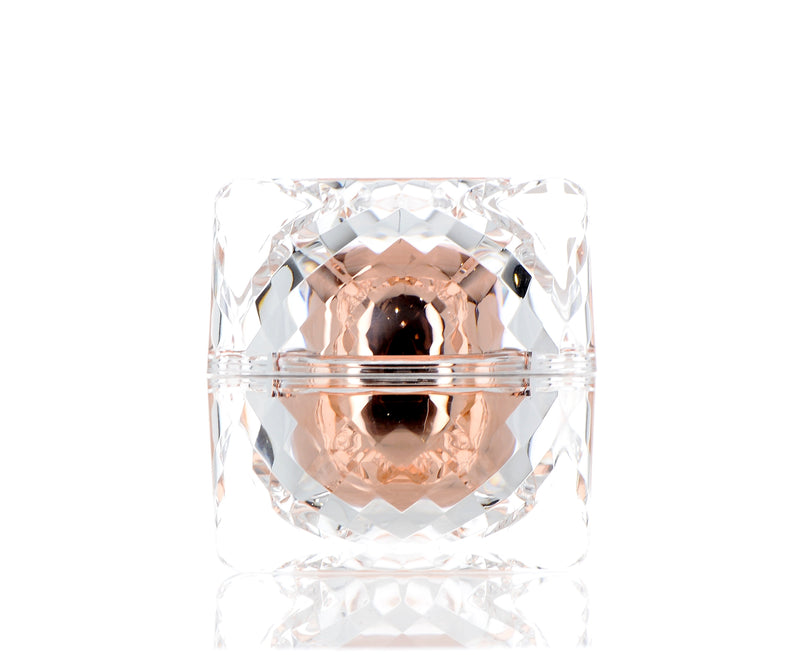 Square, Crystal, Double-Wall Jar, 50ml