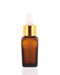 Square, Amber Frosted Glass, Dropper Bottle, 15ml