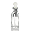 Luxury Silver Coating Glass Bottle with Dropper