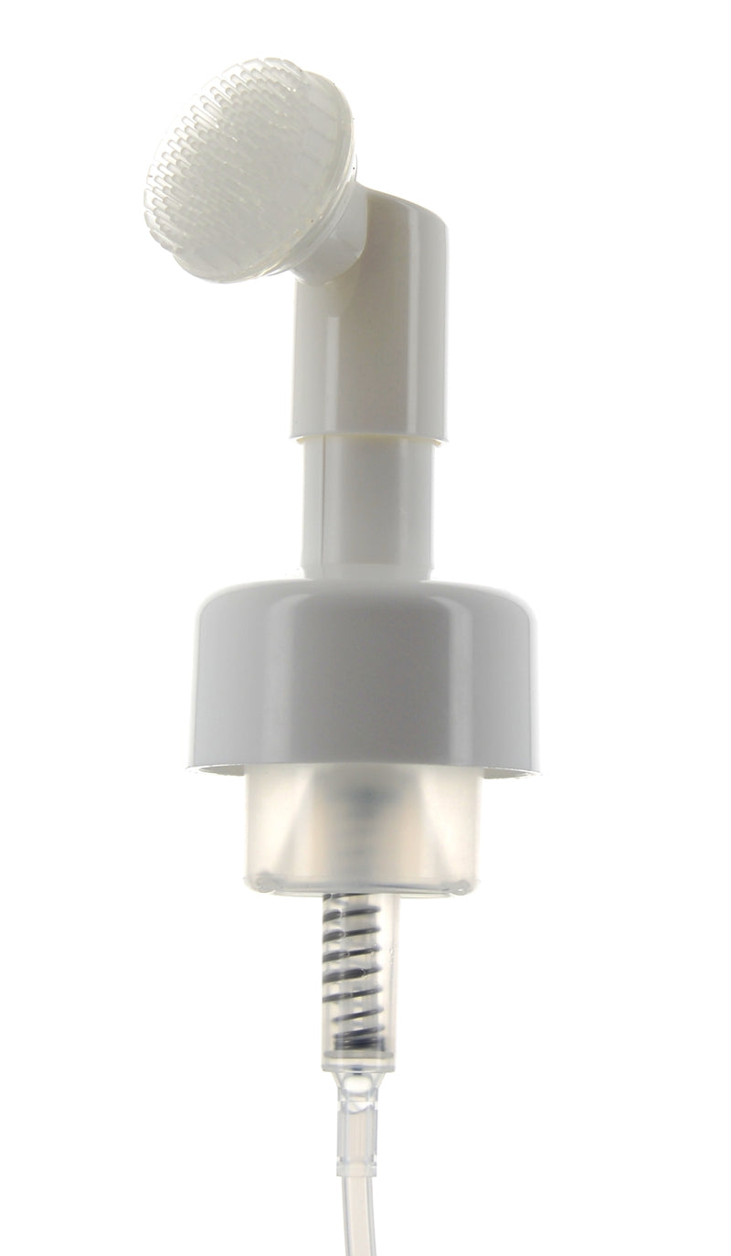 PP, Foamer Pump with Circle Scrub Brush Applicator, Clip-Lock, 0.8cc