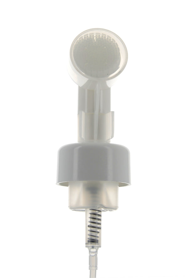 PP, Foamer Pump with Scrub Brush Applicator, Clip-Lock, 0.8cc