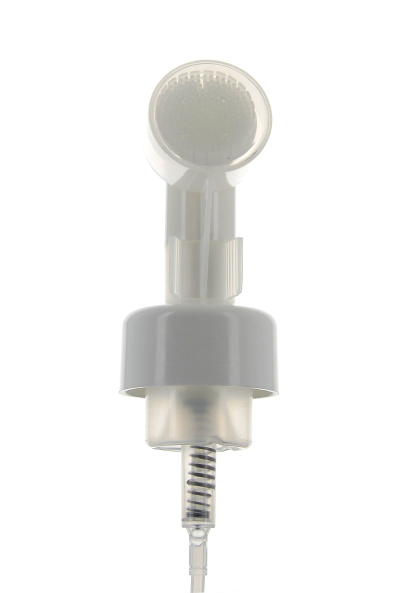 PP, Foamer Pump with Scrub Brush Applicator, Clip-Lock, 0.8cc
