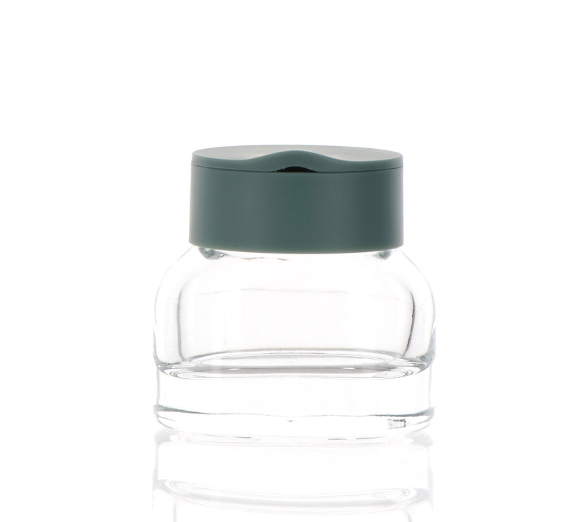 Crystal Cascade Glass/PP Beauty Jar