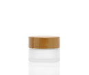 Zenith Glow Bamboo-Capped Frosted Glass Jar