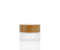 Zenith Glow Bamboo-Capped Frosted Glass Jar