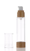Bamboo Airless Bottle with Treatment Pump Clear