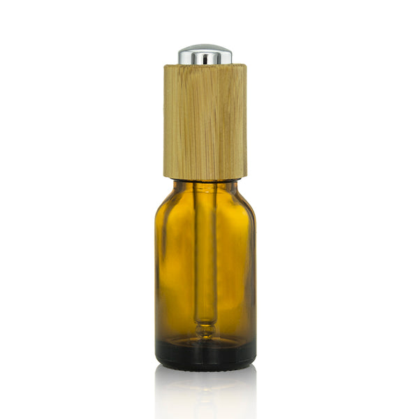 Bamboo Button Dropper Bottle 15ml