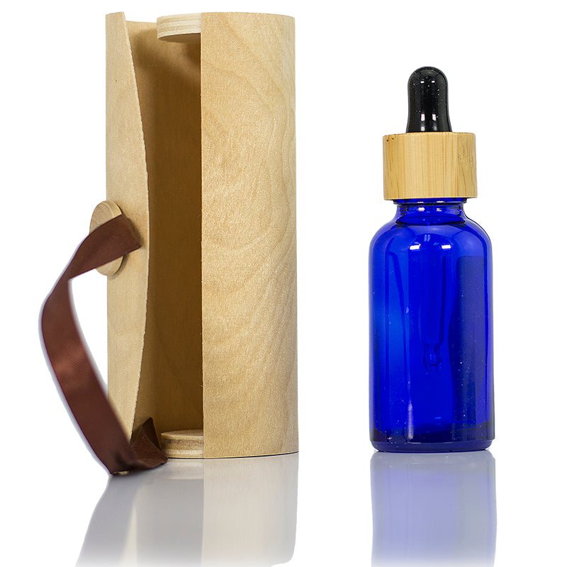 Bamboo/Wood/Glass/Silicone, Dropper Bottle with Case 30ml