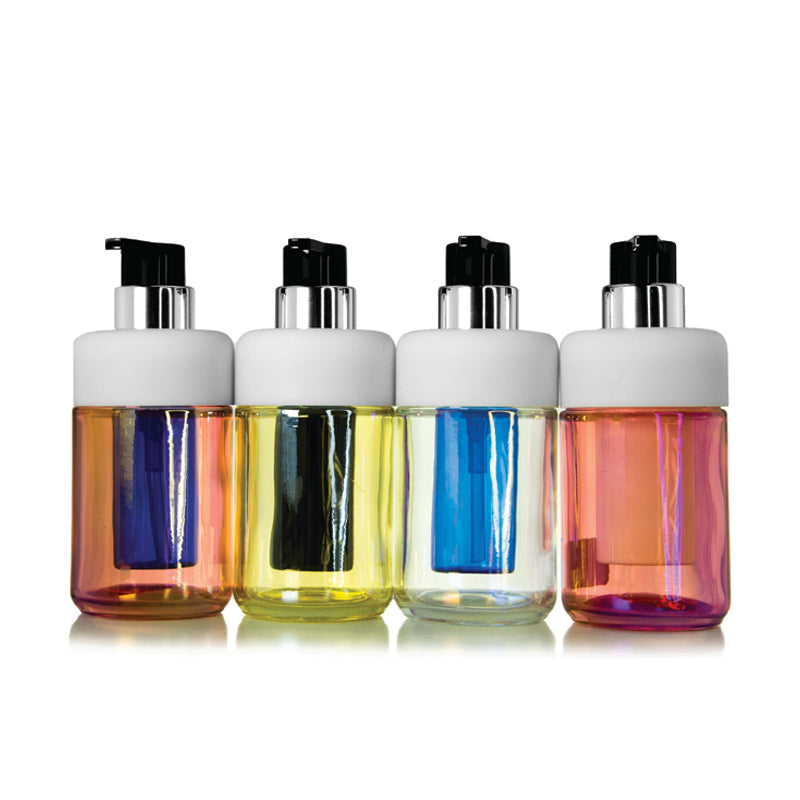 Glass bottle w/ lotion pump & inner refill bottle