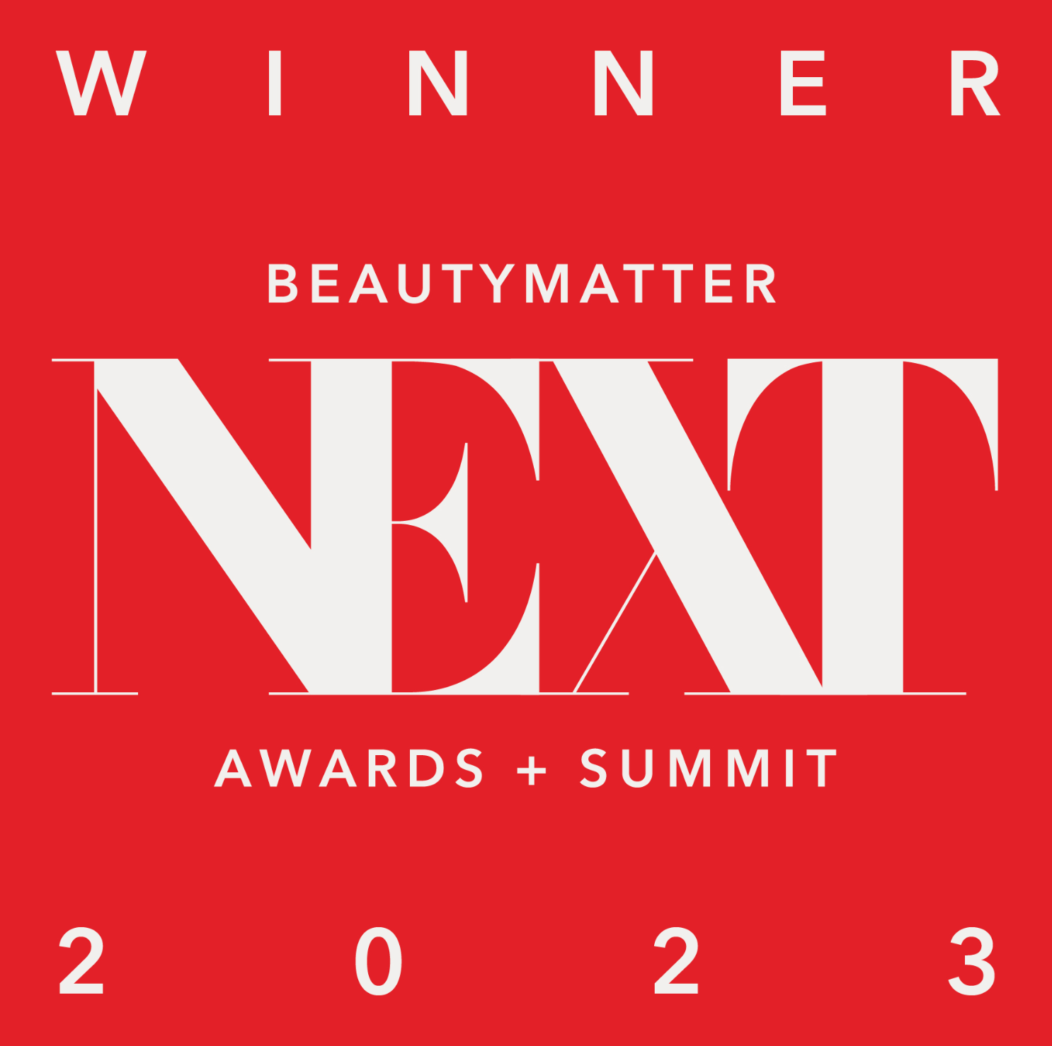 BeautyMatter NEXT Awards 2023 badge